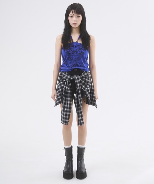 セール】イーグルプリントホルターネックトップス（Tシャツ