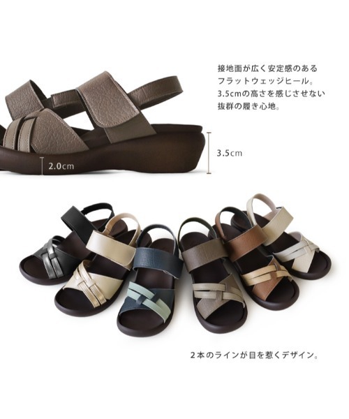 FUNALIVE(ファンアライブ)の「RegettaCanoe CJFW3516a バイカラーローヒールサンダル(サンダル・レディース・ブラック/ゴールド・L/LL/S)」の20枚目の写真