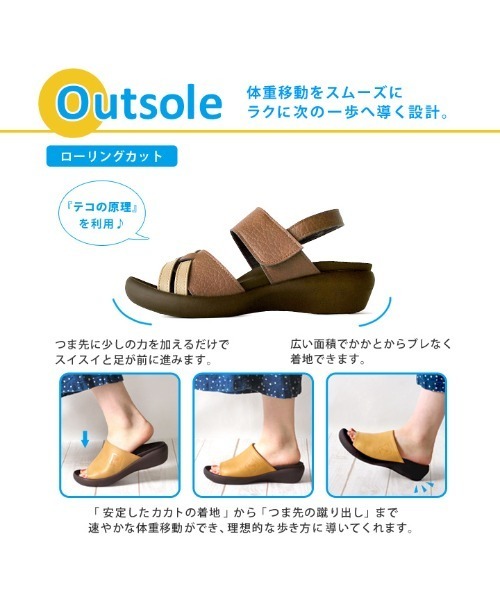 FUNALIVE(ファンアライブ)の「RegettaCanoe CJFW3516a バイカラーローヒールサンダル(サンダル・レディース・ブラック/ゴールド・L/LL/S)」の15枚目の写真