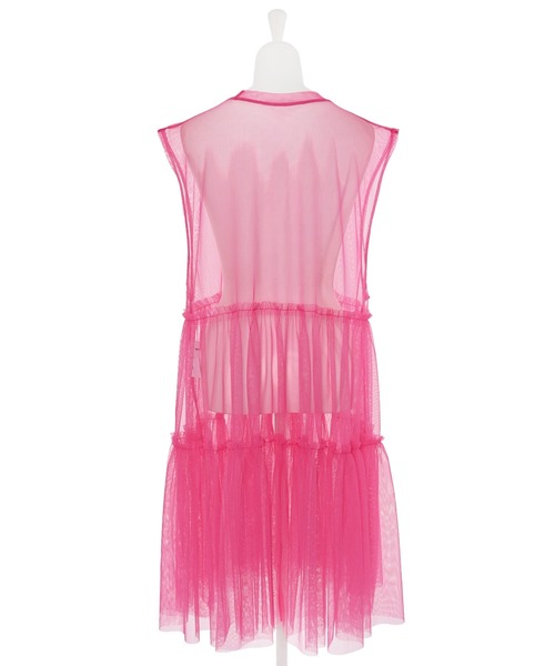 Narcissus（ナルシス）の「フリルレイヤードシアーワンピース（ワンピース・レディース・ブラック/ピンク・FREE）」の9枚目の写真