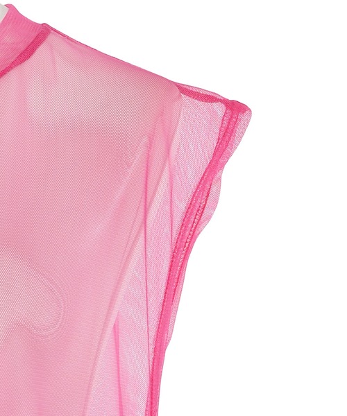 Narcissus（ナルシス）の「フリルレイヤードシアーワンピース（ワンピース・レディース・ブラック/ピンク・FREE）」の10枚目の写真