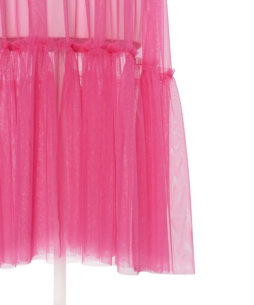 Narcissus（ナルシス）の「フリルレイヤードシアーワンピース（ワンピース・レディース・ブラック/ピンク・FREE）」の12枚目の写真