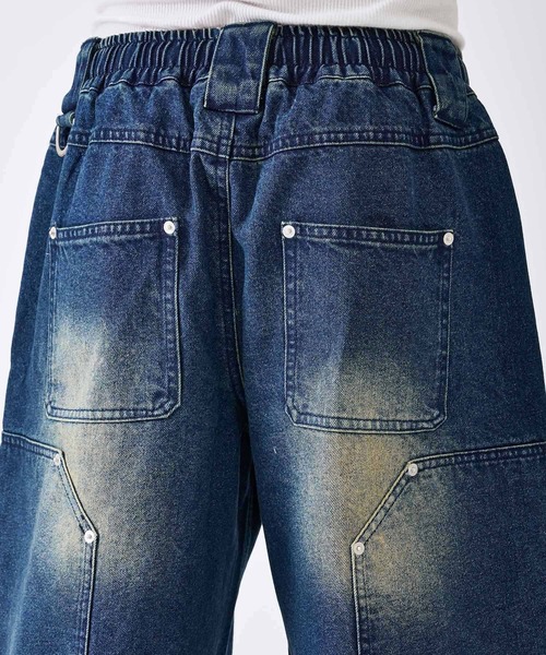 RE730（アールイーセブンサーティー）の「ダブルニーショートパンツ（デニムパンツ・メンズ・ネイビー/ブラック・X-LARGE/LARGE/MEDIUM）」の19枚目の写真