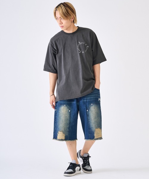 RE730（アールイーセブンサーティー）の「ダブルニーショートパンツ（デニムパンツ・メンズ・ネイビー/ブラック・X-LARGE/LARGE/MEDIUM）」の10枚目の写真
