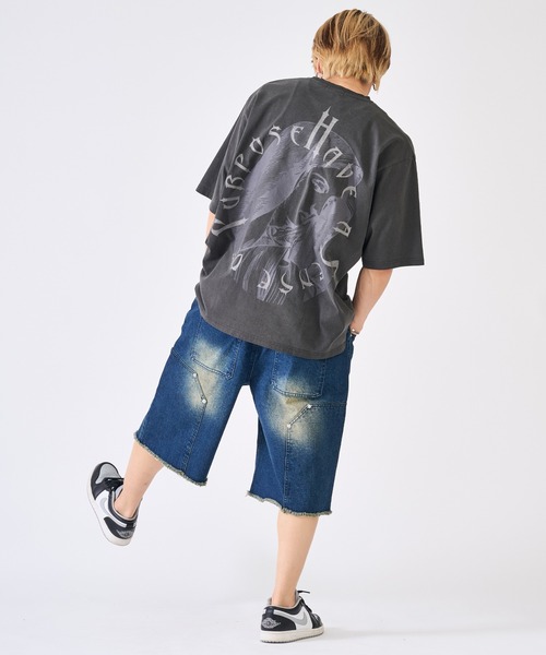 RE730（アールイーセブンサーティー）の「ダブルニーショートパンツ（デニムパンツ・メンズ・ネイビー/ブラック・X-LARGE/LARGE/MEDIUM）」の12枚目の写真