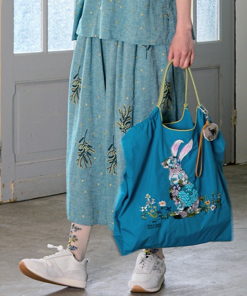 TSUHARU by サマンサモスモス コットンジャカード製品染め裾フリル