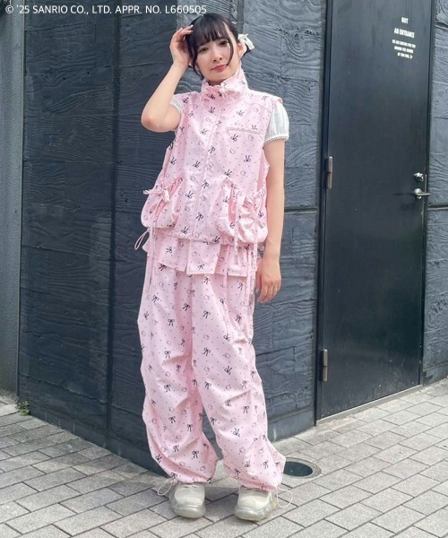 Candy Stripper（キャンディストリッパー）の「【HELLO KITTY】RIBBON＆DOT WRAP パンツ（その他パンツ・レディース・アイボリー/ブラック/ピンク・FREE）」の10枚目の写真