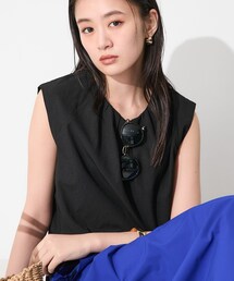 【クールエアー素材/UVケア/吸汗速乾】エアリータックブラウス