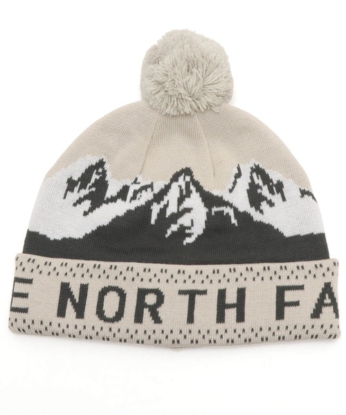 THE NORTH FACE(ザノースフェイス)の「THE NORTH FACE Snow Bum Beanie / ザ・ノース・フェイス スノー バム ビーニー(ニットキャップ/ビーニー・メンズ・ベージュ/グレー/ホワイト・FREE)」の2枚目の写真