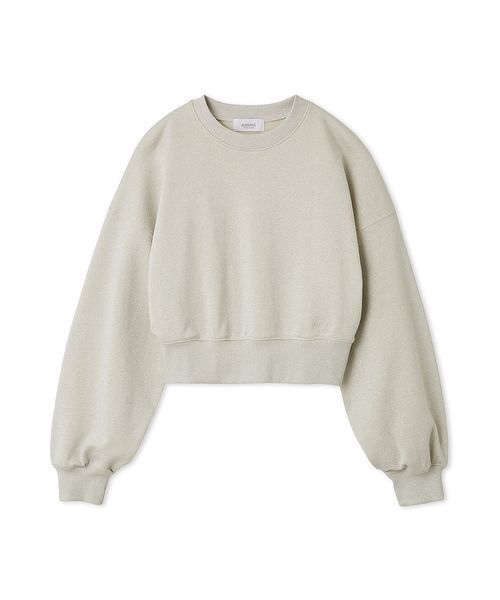 emmi（エミ）の「【ONLINE限定カラー】ラメ裏毛ショートスウェットトップス（スウェット・レディース・ライトグレー/ライトベージュ/ブルー・F）」の16枚目の写真