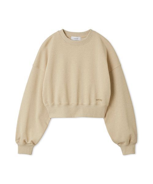 emmi（エミ）の「【ONLINE限定カラー】ラメ裏毛ショートスウェットトップス（スウェット・レディース・ライトグレー/ライトベージュ/ブルー・F）」の17枚目の写真