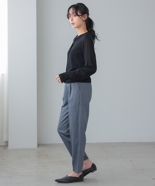 itto...(イット)の「【UVカット&接触冷感】リネンタッチシアーニットカーディガン(カーディガン/ボレロ・レディース・ネイビー/レッド/ブラック/グレー/オフホワイト・M)」の21枚目の写真