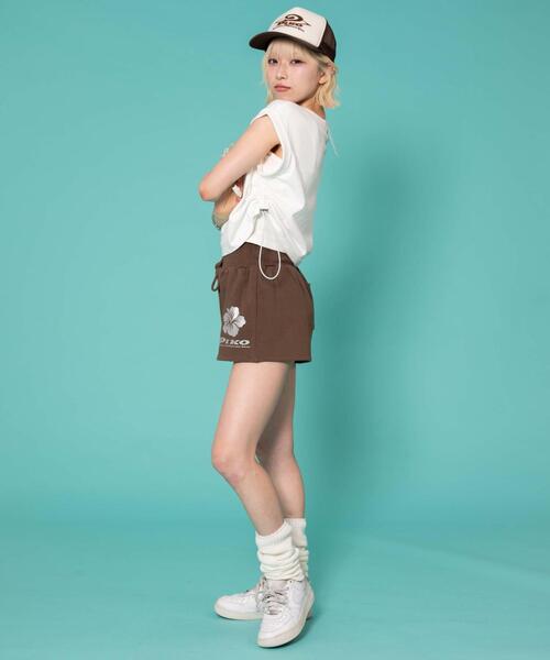Piko(ピコ)の「∴WEGO/PIKO別注ショートパンツ(スウェットパンツ・レディース・杢グレー/ブラウン/ピンク・FREE)」の14枚目の写真
