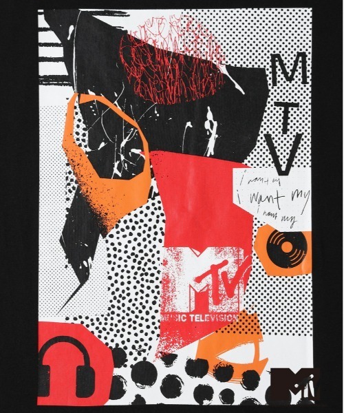 Right-on（ライトオン）の「【MTV】アートロゴバックプリントＴシャツ（Tシャツ/カットソー・メンズ・ブラック/ホワイト・M/XL/L）」の5枚目の写真