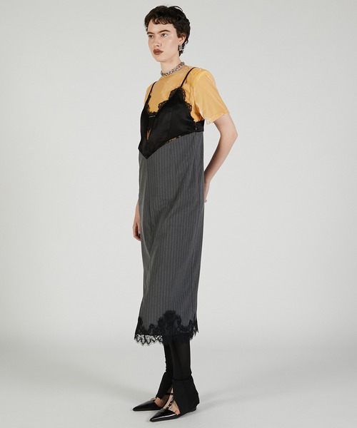 PRANK PROJECT（プランクプロジェクト）の「レースレイヤードキャミワンピース / Lace Layered Camisole Dress（ワンピース・レディース・ブラック/マルチ・36/38）」の9枚目の写真