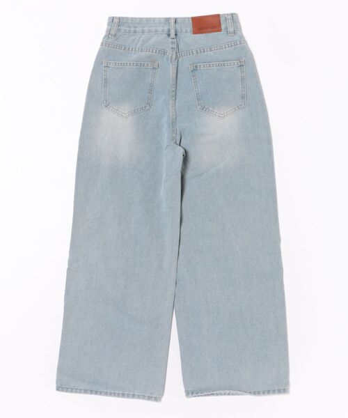 Mayree(メイリー)の「【Mayree】レース ダメージ クラッシュ デニム バギーパンツ(デニムパンツ・レディース・ブルー・SMALL/MEDIUM/LARGE)」の5枚目の写真