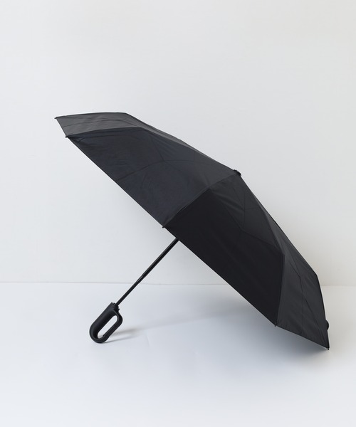 FUNALIVE（ファンアライブ）の「ワンプッシュ開閉 完全遮光 カラビナハンドル 折り畳み傘 日傘 /ユニセックス 晴雨兼用 UVカット 軽量 コンパクト（折りたたみ傘・メンズ・グレー/ライトブルー/ライトグリーン/クリーム/ブラック・F）」の7枚目の写真