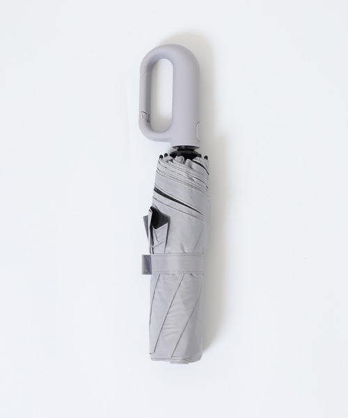 FUNALIVE（ファンアライブ）の「ワンプッシュ開閉 完全遮光 カラビナハンドル 折り畳み傘 日傘 /ユニセックス 晴雨兼用 UVカット 軽量 コンパクト（折りたたみ傘・メンズ・グレー/ライトブルー/ライトグリーン/クリーム/ブラック・F）」の8枚目の写真