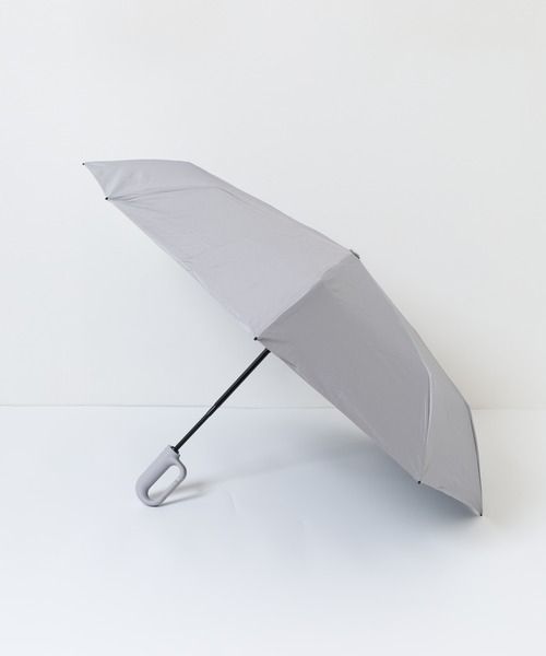 FUNALIVE（ファンアライブ）の「ワンプッシュ開閉 完全遮光 カラビナハンドル 折り畳み傘 日傘 /ユニセックス 晴雨兼用 UVカット 軽量 コンパクト（折りたたみ傘・メンズ・グレー/ライトブルー/ライトグリーン/クリーム/ブラック・F）」の9枚目の写真