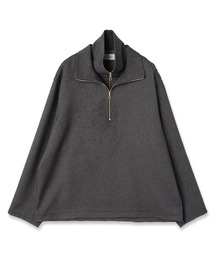CULLNI(Nj)Faux Denim Layered Stand Collar Pullover(̑gbvX)