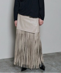 MAISON SPECIAL(]XyV)́y25AW PRE-ORDERzVegan Leather Fringe Wrap Skirt/B[KU[tWbvXJ[gyMAISON SPECIAL/]XyVz(XJ[g)