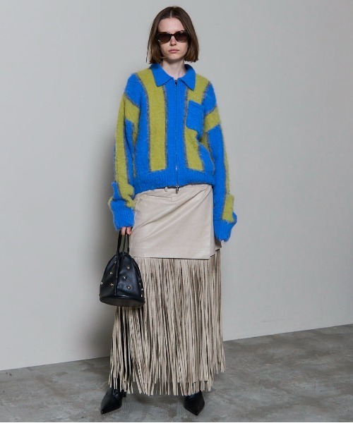 【値下げ】MAISON SPECIAL メゾンスペシャル ラップスカート 25AW PRE-ORDER】Vegan Leather Fringe Wrap Skirt/ヴィーガン