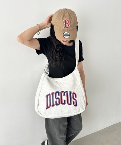 DISCUS(ディスカス)の「DISCUS/ディスカス スウェット ショルダーバッグ/ロゴプリント(ショルダーバッグ・レディース・杢グレー・FREE)」の6枚目の写真