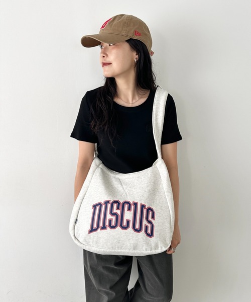 DISCUS(ディスカス)の「DISCUS/ディスカス スウェット ショルダーバッグ/ロゴプリント(ショルダーバッグ・レディース・杢グレー・FREE)」の8枚目の写真