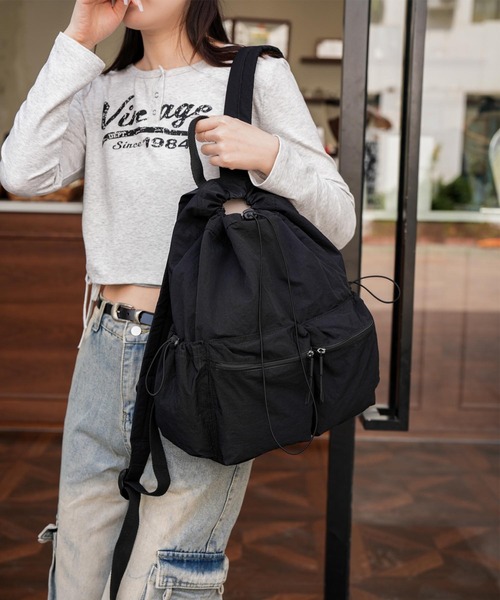 aimoha（アイモハ）の「【B.A.G.】リュック（バックパック/リュック・レディース・オフホワイト/グリーン/ブラック/ベージュ・FREE）」の13枚目の写真