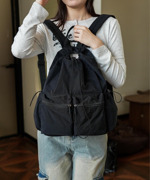 aimoha（アイモハ）の「【B.A.G.】リュック（バックパック/リュック・レディース・オフホワイト/グリーン/ブラック/ベージュ・FREE）」の14枚目の写真