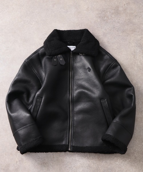 U.S. POLO ASSN.(ユーエスポロアッスン)の「【U.S. POLO ASSN./ユーエスポロアッスン】 B3 ムートン ジャケット(ブルゾン・メンズ・ブラック/ブラウン・S/M/XL/L)」の22枚目の写真