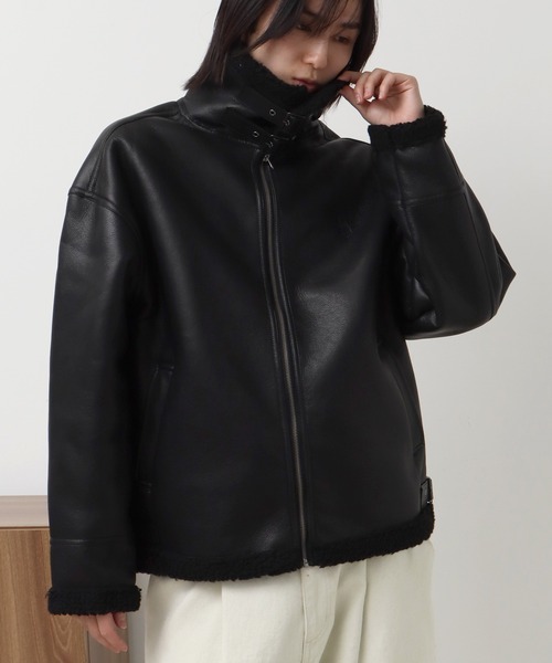 U.S. POLO ASSN.(ユーエスポロアッスン)の「【U.S. POLO ASSN./ユーエスポロアッスン】 B3 ムートン ジャケット(ブルゾン・メンズ・ブラック/ブラウン・S/M/XL/L)」の9枚目の写真