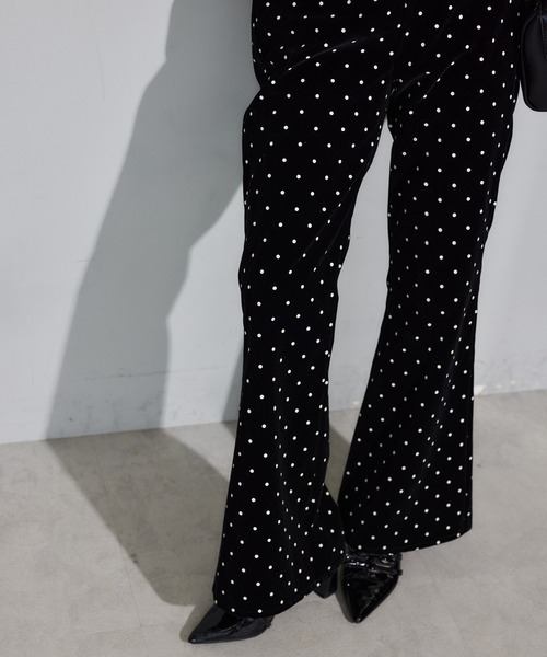 Seemi. byNICECLAUP（ シーミーバイナイスクラップ）の「【Seemi.】ベロアドットパンツ（その他パンツ・レディース・ブラック系その他/ホワイト系その他・SMALL/MEDIUM）」の16枚目の写真