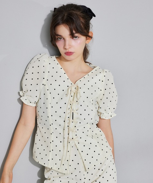 Seemi. byNICECLAUP（ シーミーバイナイスクラップ）の「【Seemi.】ベロアドットパンツ（その他パンツ・レディース・ブラック系その他/ホワイト系その他・SMALL/MEDIUM）」の7枚目の写真