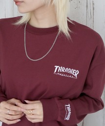 CORPUS　SELECT（コーパストーキョー）の「【THRASHER/スラッシャー】ワンポイント刺繍ロゴ ロングスリーブTシャツ（Tシャツ/カットソー）」