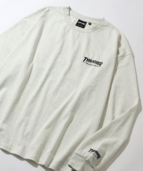 THRASHER(スラッシャー)の「【THRASHER/スラッシャー】ワンポイント刺繍ロゴ ロングスリーブTシャツ(Tシャツ/カットソー・メンズ・ブラック/アッシュグレー/ダークパープル/ホワイト・M/L/XL)」の7枚目の写真