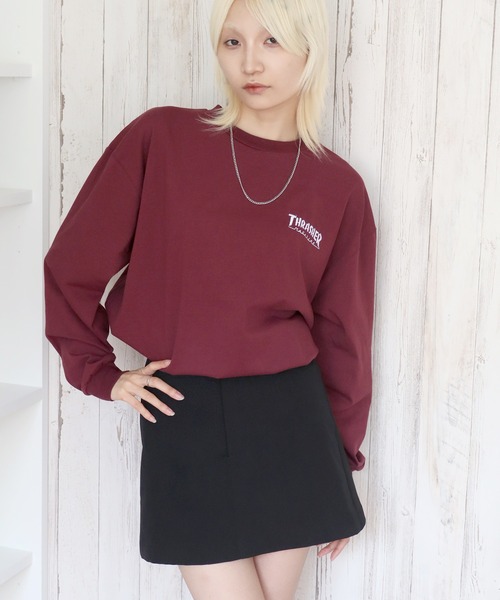 THRASHER(スラッシャー)の「【THRASHER/スラッシャー】ワンポイント刺繍ロゴ ロングスリーブTシャツ(Tシャツ/カットソー・メンズ・ブラック/アッシュグレー/ダークパープル/ホワイト・M/L/XL)」の22枚目の写真