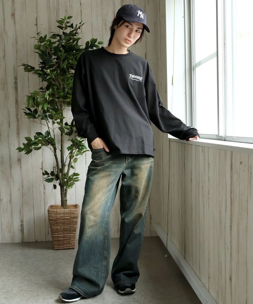 THRASHER(スラッシャー)の「【THRASHER/スラッシャー】ワンポイント刺繍ロゴ ロングスリーブTシャツ(Tシャツ/カットソー・メンズ・ブラック/アッシュグレー/ダークパープル/ホワイト・M/L/XL)」の19枚目の写真