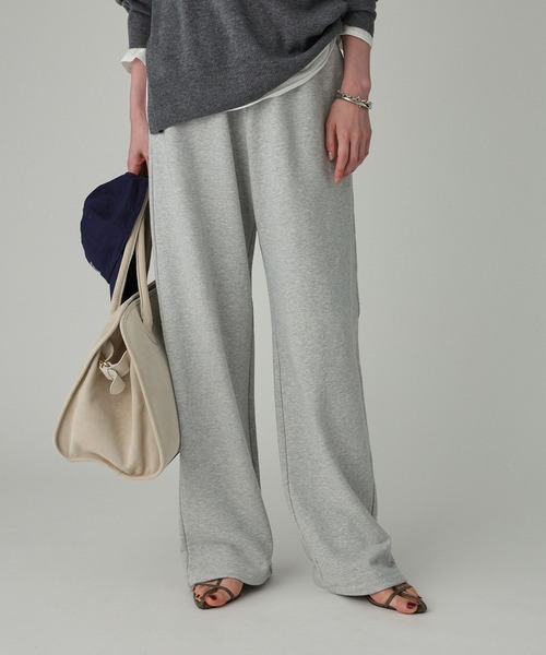 BABYLONE（バビロン）の「2WAYスウェットパンツ（スウェットパンツ・レディース・グレー/クリーム・フリー）」の2枚目の写真