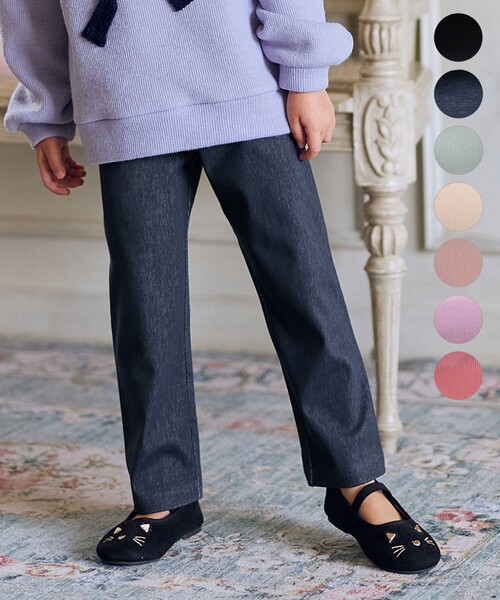 ANY(エニィ)の「【WEB限定】7daysデイリー ネコパンツ(その他パンツ・キッズ・ネイビー系7/ライラック系/オールドローズ系/ベージュ系/ピンク系/ブラック系/サックスブルー系・90/130/100/110/120)」の3枚目の写真