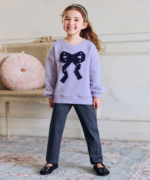 ANY(エニィ)の「【WEB限定】7daysデイリー ネコパンツ(その他パンツ・キッズ・ネイビー系7/ライラック系/オールドローズ系/ベージュ系/ピンク系/ブラック系/サックスブルー系・90/130/100/110/120)」の8枚目の写真