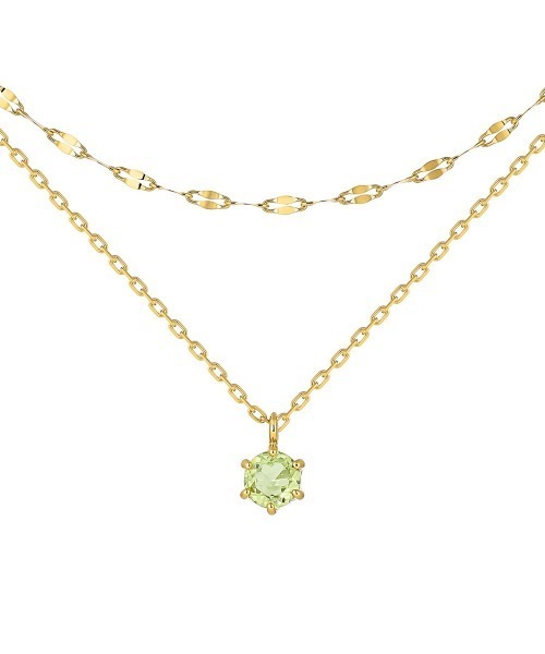 8月誕生石 4°C ヨンドシー ネックレス シルバー ネックレス 2本セット ヨンドシー 4℃ 【8月誕生石】シルバー ネックレス 2本セット
