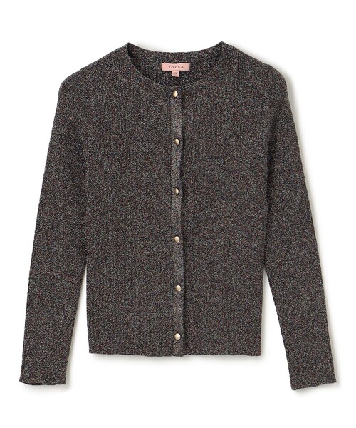 TOCCA(トッカ)の「SPARKLE TOUCH KNIT カーディガン(カーディガン/ボレロ・レディース・ブラック系/ゴールド系・SMALL/MEDIUM)」の1枚目の写真