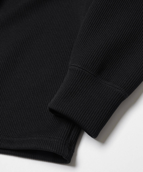 MR.OLIVE(ミスターオリーブ)の「MR.OLIVE ミスターオリーブ / AZE POLYESTER ELBOW PATCH SHIRT ローゲージニットエルボーパッチトップス / M253127(スウェット・メンズ・ブラック/グリーン・MEDIUM/LARGE)」の11枚目の写真