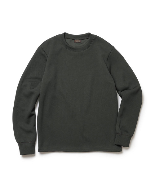 MR.OLIVE(ミスターオリーブ)の「MR.OLIVE ミスターオリーブ / AZE POLYESTER ELBOW PATCH SHIRT ローゲージニットエルボーパッチトップス / M253127(スウェット・メンズ・ブラック/グリーン・MEDIUM/LARGE)」の13枚目の写真