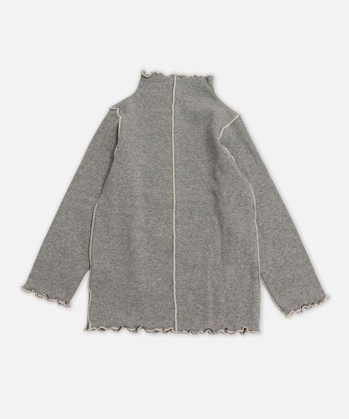 JAM & LINK（ジャムアンドリンク）の「配色メロウフリルリブカットソー（Tシャツ/カットソー・キッズ・ブラック/グレー/クリーム・100/110/120/130/140/150/160）」の5枚目の写真