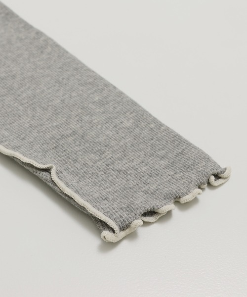 JAM & LINK（ジャムアンドリンク）の「配色メロウフリルリブカットソー（Tシャツ/カットソー・キッズ・ブラック/グレー/クリーム・100/110/120/130/140/150/160）」の7枚目の写真