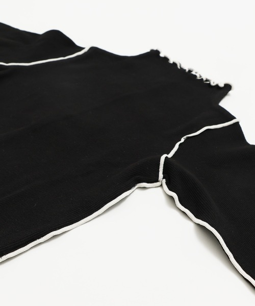 JAM & LINK（ジャムアンドリンク）の「配色メロウフリルリブカットソー（Tシャツ/カットソー・キッズ・ブラック/グレー/クリーム・100/110/120/130/140/150/160）」の11枚目の写真