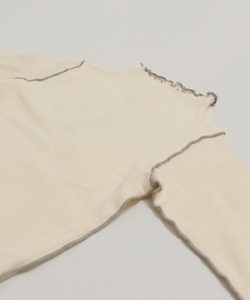 JAM & LINK（ジャムアンドリンク）の「配色メロウフリルリブカットソー（Tシャツ/カットソー・キッズ・ブラック/グレー/クリーム・100/110/120/130/140/150/160）」の15枚目の写真