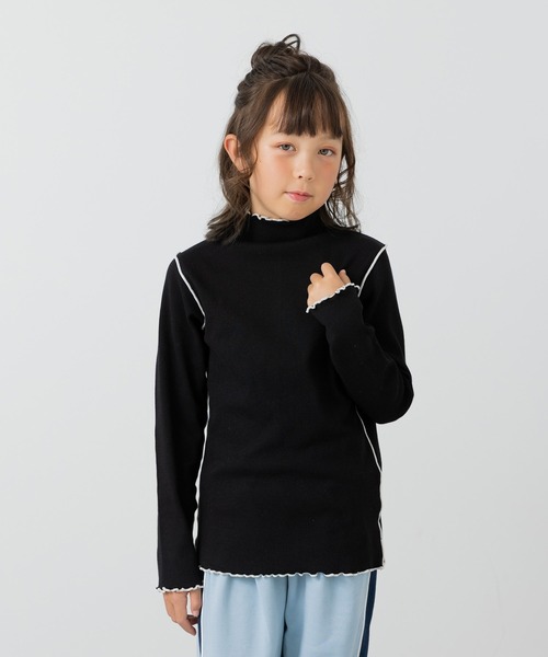 JAM & LINK（ジャムアンドリンク）の「配色メロウフリルリブカットソー（Tシャツ/カットソー・キッズ・ブラック/グレー/クリーム・100/110/120/130/140/150/160）」の19枚目の写真